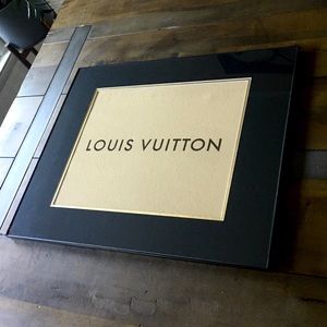 16x20 Louis Vuitton bag double matted in frame